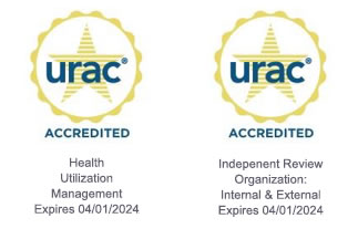 URAC accredited logos for 2024
